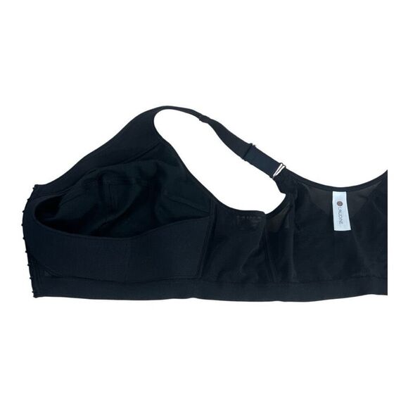 Laudine Hook Eye Front Close Wireless Bra Plus Size 44G Black Back Support - Picture 5 of 12